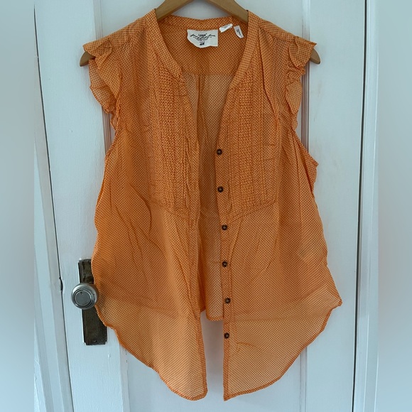 Orange Sleeveless Blouse - Picture 1 of 3